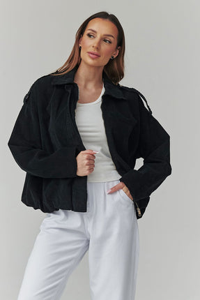 Corduroy jacket model 225693 Makadamia