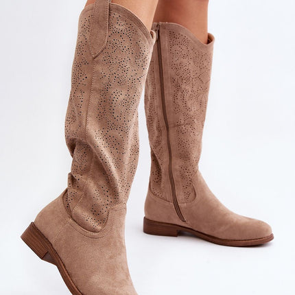 Open-work Boots Step in style