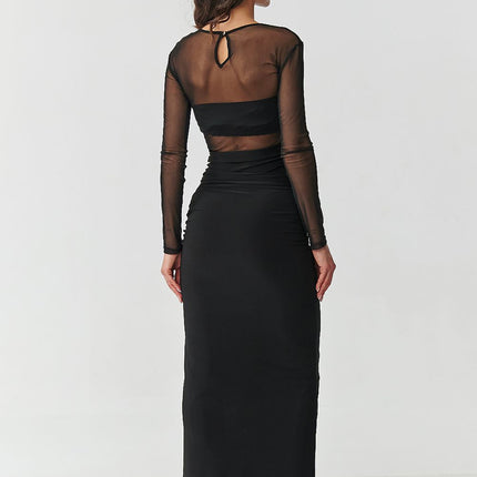  Long dress model 218306 Makadamia 