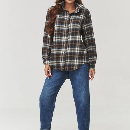  Long sleeve shirt model 219731 Makadamia 