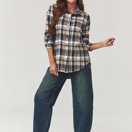 Long sleeve shirt model 219732 Makadamia 