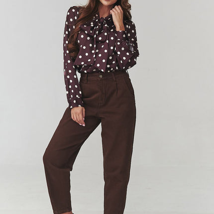  Long sleeve shirt model 220781 Makadamia 