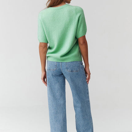  Short sleeve sweater model 224078 Makadamia 