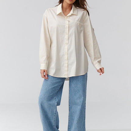  Long sleeve shirt model 224101 Makadamia 