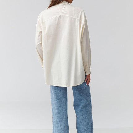  Long sleeve shirt model 224101 Makadamia 