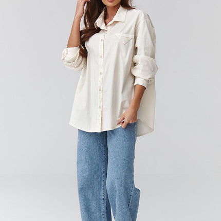  Long sleeve shirt model 224101 Makadamia 