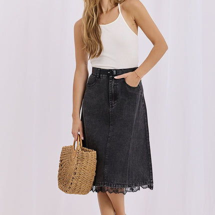  denim skirt model 228023 Factory Price 
