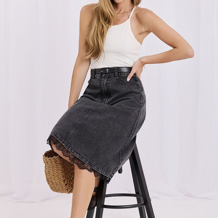  denim skirt model 228023 Factory Price 