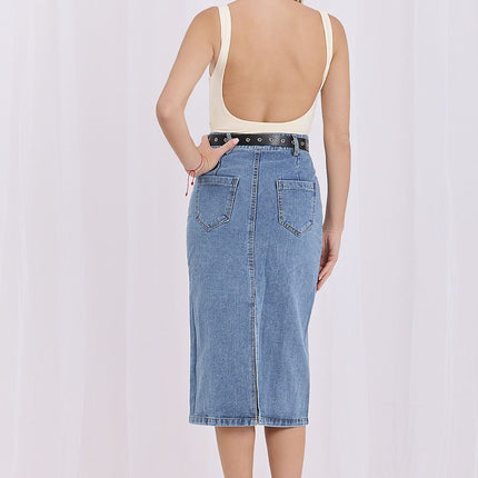  denim skirt model 228027 Factory Price 
