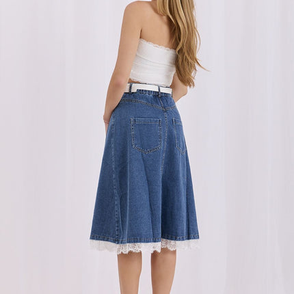  denim skirt model 228024 Factory Price 