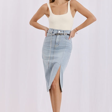  denim skirt model 228031 Factory Price 