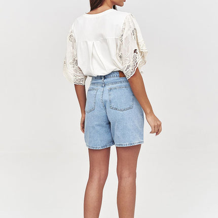  Denim shorts model 228315 Makadamia 
