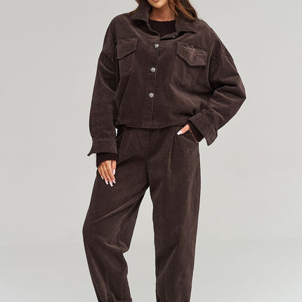  Corduroy jacket model 232013 Makadamia 