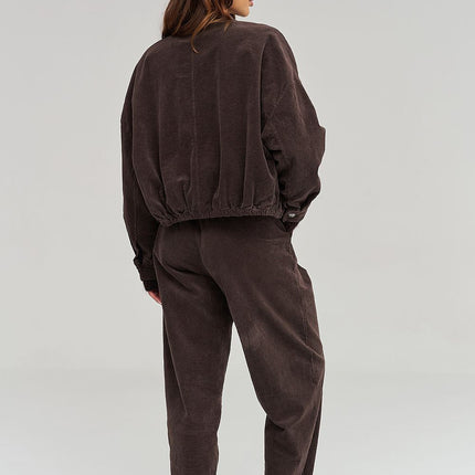  Corduroy jacket model 232013 Makadamia 
