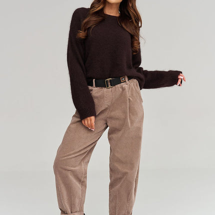  corduroy trousers model 232015 Makadamia 