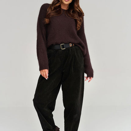  corduroy trousers model 232017 Makadamia 