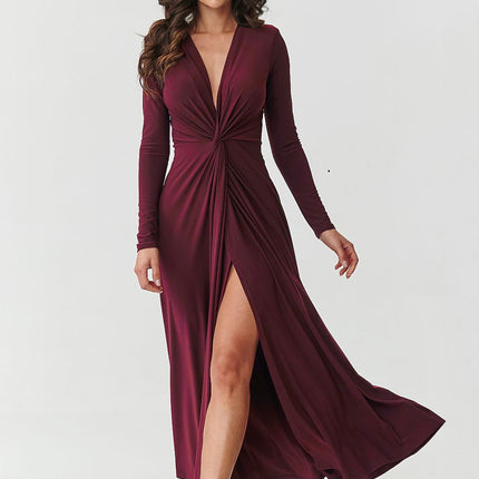  Long dress model 232063 Makadamia 
